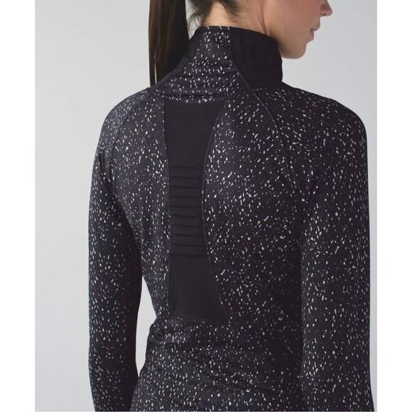 LULULEMON Go The Distance 1/2 Zip Jacket 8 Running Thumbholes Active Black Pink - Picture 6 of 8